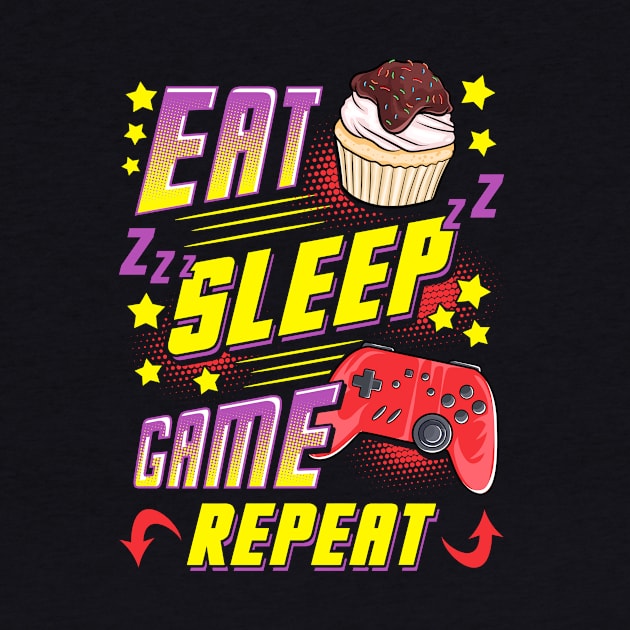 Funny Eat Sleep Game Repeat Gamer Gaming by theperfectpresents